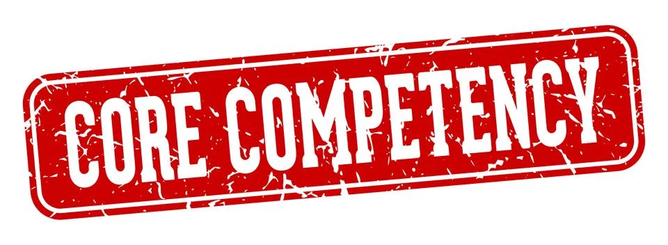 Core competency rectangular sign. core competency stamp Stock Illustration