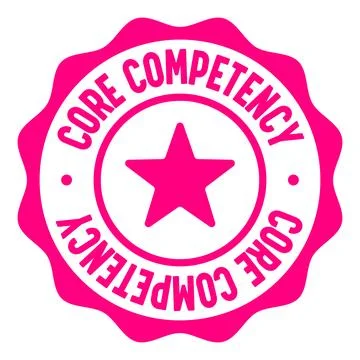 Core competency seal badge. core competency label sticker. Vector sign Stock Illustration