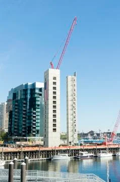 Core construction on 50 Liberty project Stock Photos
