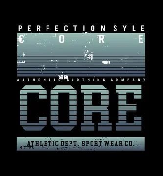 CORE DENIM design typography, vector design text illustration, poster, banner Stock Illustration