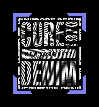 CORE DENIM design typography, vector design text illustration, poster, banner Stock Illustration