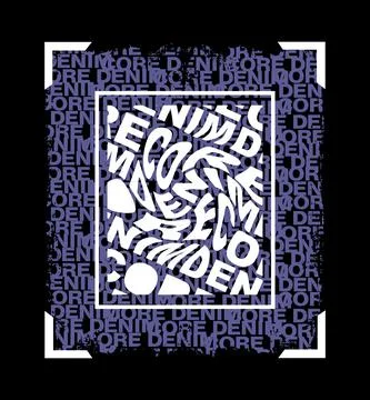 CORE DENIM design typography, vector design text illustration, poster, banner Stock Illustration