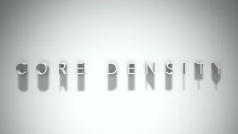 Core density 3D title animation with shadows on a white background Stock Footage 298004116