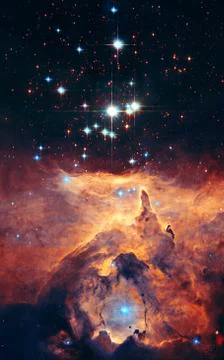 Core of diffuse nebula NGC 6357. Lobster Nebula. Elements of this image furni Stock Photos