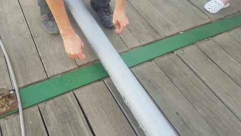 Core Drill Barrel - Core Splitting manually Stock Footage 124530295