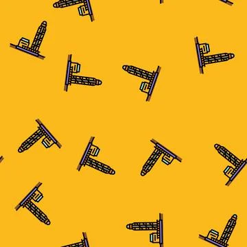 Core drilling steel production vector seamless pattern Stock Illustration