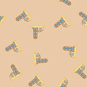 Core drilling steel production vector seamless pattern Stock Illustration