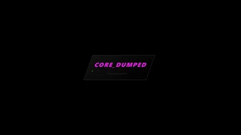 Core dumped error message flashing on a dark digital computer Stock Footage 346190577