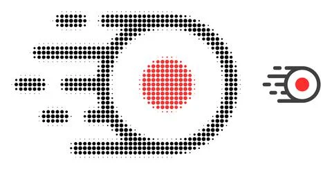 Core Flight Halftone Dot Icon Illustrazione stock