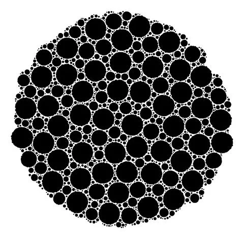Core Fractal Composition of Core Items Stock Illustration