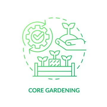Core gardening green gradient concept icon Stock-Illustration