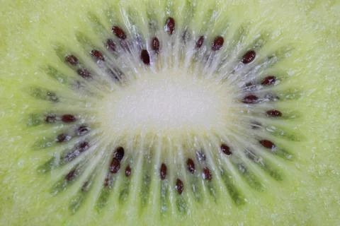 Core kiwi, macro, close up Foto stock