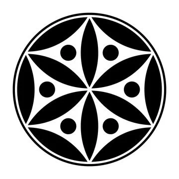 Core of Life, smallest part of a Flower of Life pattern Stock Illustration