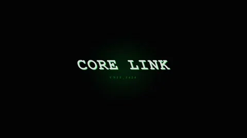 Core Link Text Overlay on Black Background - Digital Technology Concept Stock Footage 331568262