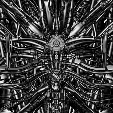 Core of the machine Illustrazione stock