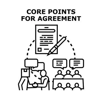 Core points for agreement concept vector illustration Stock Illustration