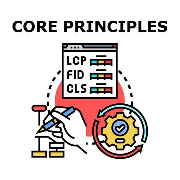 Core principles for website performance optimization and development Stock Illustration