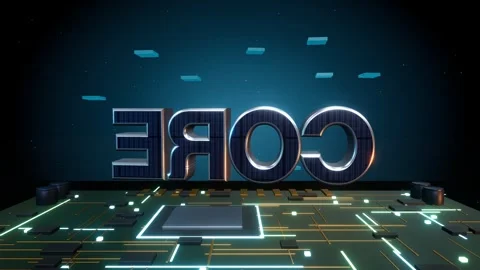 CORE Processor Core Technology Concept 库存影片 340393898