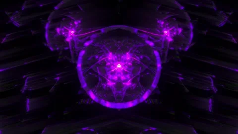 Core purple light layered depth crystalline symmetry Stock Footage 326683278