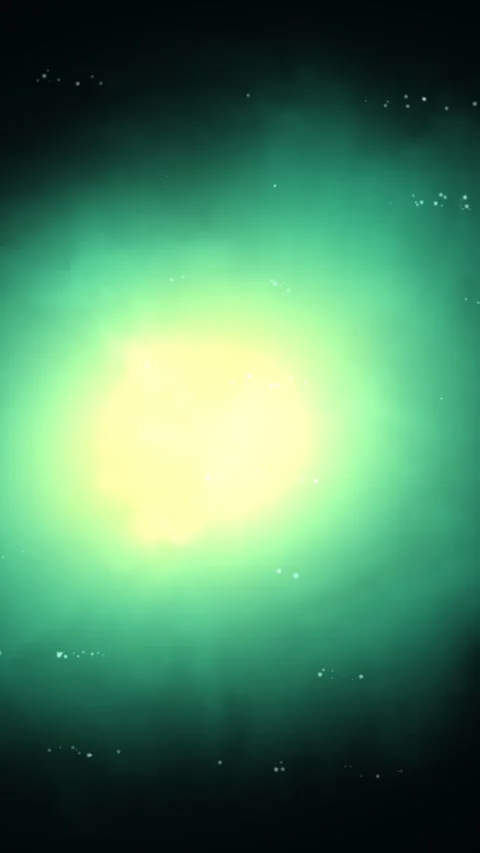 Core radiates gradients, specks drift through starry field Stock Footage 329296361