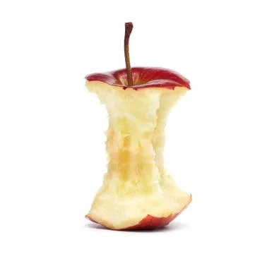 Core of a red apple Stock Photos
