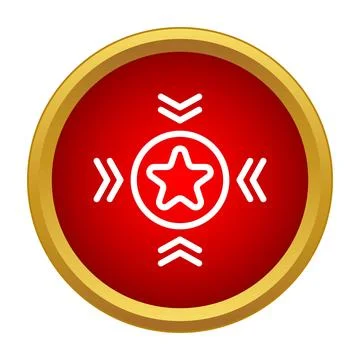 Core star focus targeting success icon button Stock Illustration