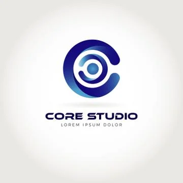 Core Studio Internet Logo Design Symbol Icon Stock Illustration