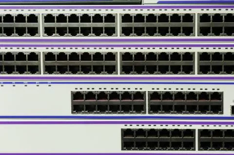 Core switch technology in network room place Stock Photos