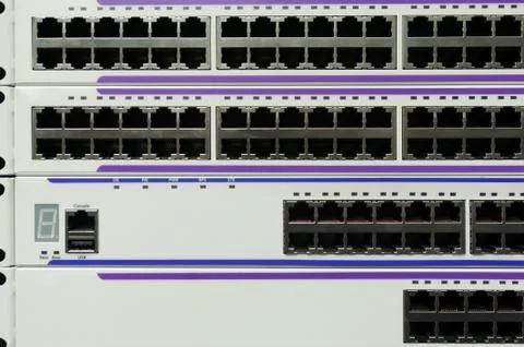 Core switch technology in network room place Stock Photos