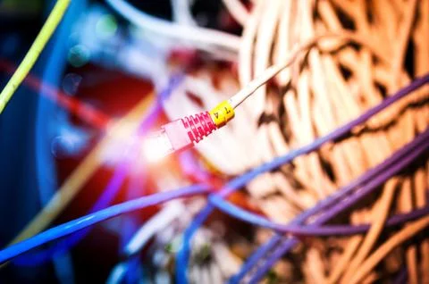 Core switch technology in network room place Stock Photos