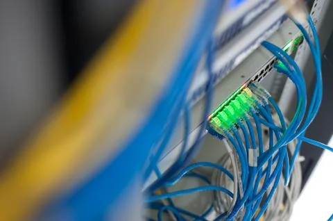 Core switch technology in network room place Stock Photos