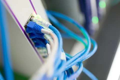 Core switch technology in network room place Stock Photos