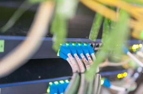 Core switch technology in network room place Stock Photos