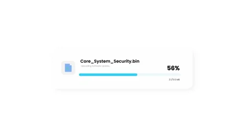 Core system security patch file upload completion animation 動画素材 346989628