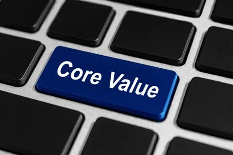 Core value button on keyboard Stock Photos