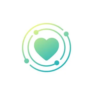 Core value icon with a heart Stock Illustration