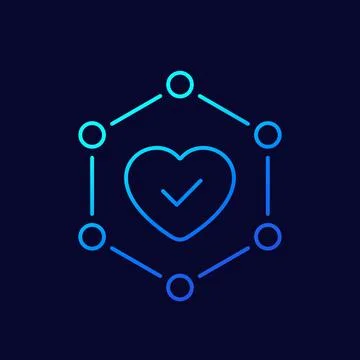 Core value line icon, vector Stock Illustration