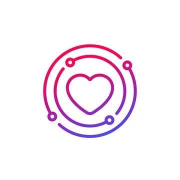 Core value line vector icon Illustrazione stock