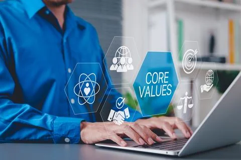Core Values and Corporate Ethics Concept. Stock Photos