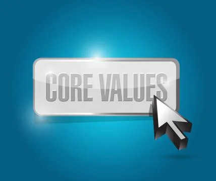 Core values button illustration design Stock Illustration