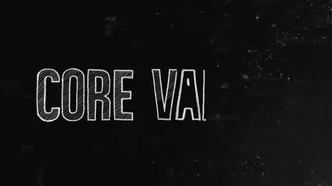 Core values concept written on blackboard Stock Footage 146116533