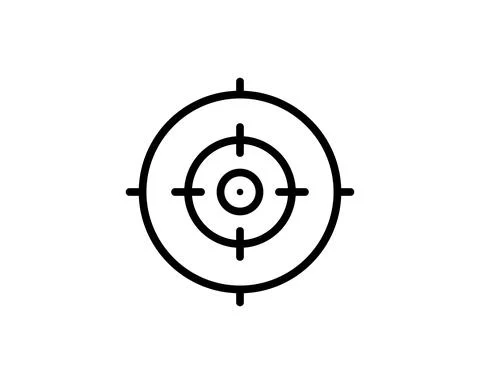 Core values focus icon line symbol. Isolated vector illustration on company v Stock Illustration