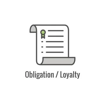 Core Values Icon Showing Mission or Vision Aspect Illustrazione stock