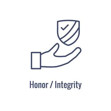 Core Values Icon Showing Mission or Vision Aspect Illustrazione stock