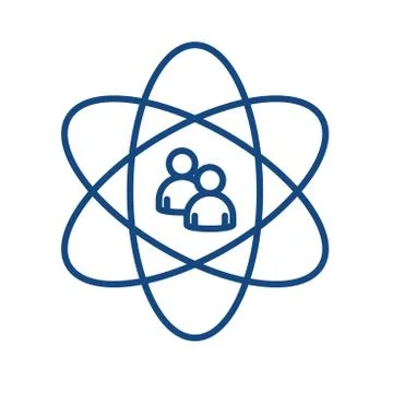 Core Values Icon w Little People inside the matrix or helix Stock Illustration