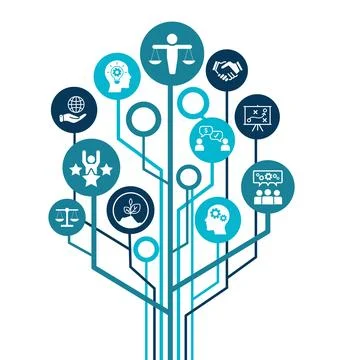 Core Values - Mission, integrity value icon Stock Illustration