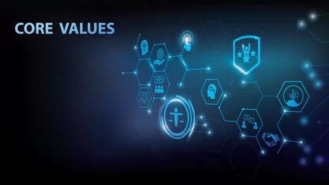 Core Values - Mission, integrity value icon Stock-Illustration