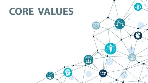 Core Values - Mission, integrity value icon Stock Illustration