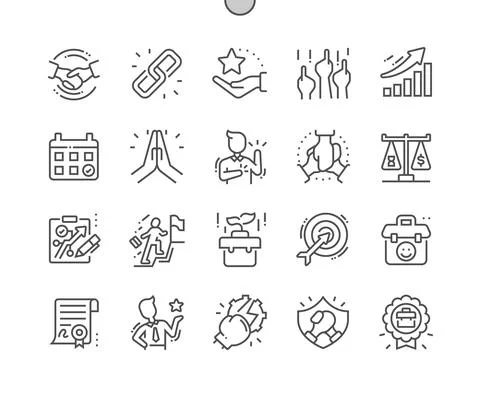 Core values. Mutual understanding. Important date. Illustrazione stock