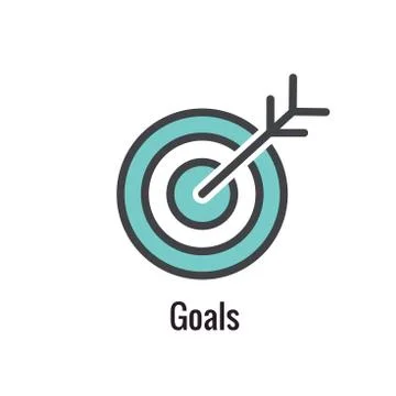 Core Values Outline / Line Icon Conveying Specific Purpose Illustrazione stock